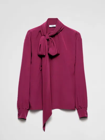 Prada Shirt Woman Black Cherry In Burgundy