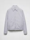 Prada Tricolor Striped Zip Jacket In White