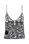 Prada Black Lace Top In Black