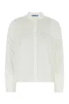Prada Batista Embroidered Blouse In White