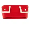 Prada Crop-top In Lana Rossa Donna