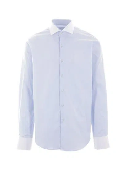 Prada Shirts In Sky+white