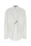 Prada White Poplin Shirt In White