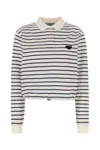 Prada Embroidered Piquet Polo Shirt In Multi