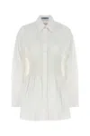 Prada Camicia In Popeline Bianco Donna In Multi