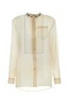 Prada Women's Sand Silk Shirt In Beige O Tan