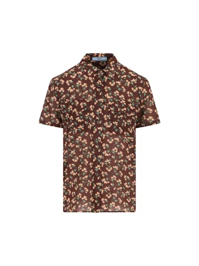 Prada Shirts In Brown