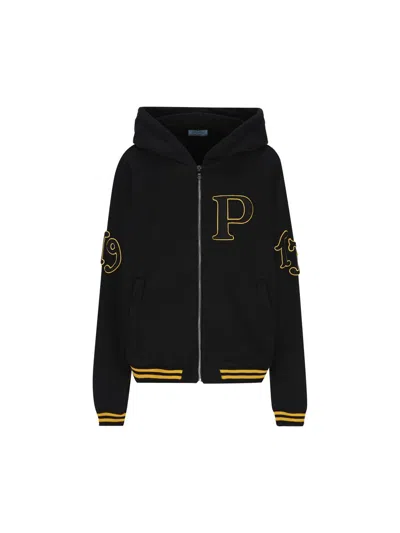Prada Oversized Black Cotton Sweatshirt