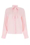 Prada Women's Pastel Crepe Shirt In Pink