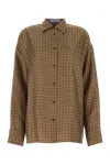 Prada Paisley Button Down Silk Twill Blouse In Printed
