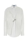 Prada Women's Poplin Shirt In White