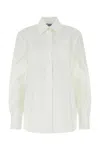 Prada Women's Stretch Cotton Blend Shirt In White