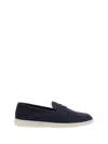 Prada Triangle-patch Suede Loafers