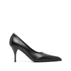 Prada Black Leather Pumps In Black