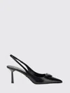 Prada Brushed Leather Slingback In Black