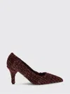 Prada Melange Fabric Pumps With 8 Cm Heel In Red