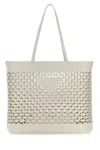 Prada Logo Shoulder Bag In Bianco