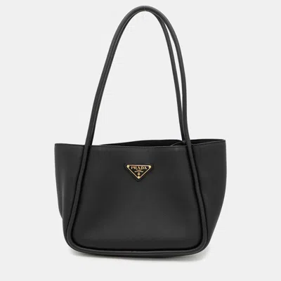 Pre-owned Prada Shopping Tote Black Leather