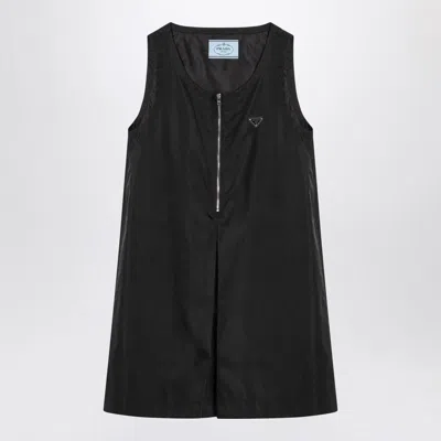 Prada Short Black Dress In Re-nylon