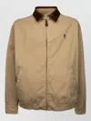 Prada Short Coat Elasticated Hem Contrast Collar In Brown