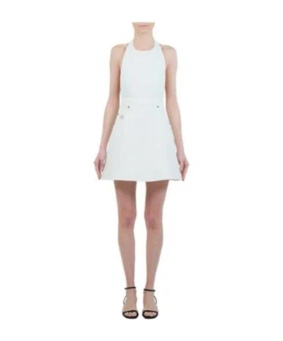 Prada Short Denim Dress In White