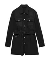 Prada Kurzer Jumpsuit Aus Denim In Black