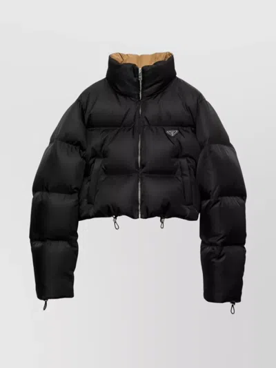 PRADA SHORT DOWN JACKET STAND-UP COLLAR