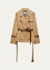 Prada Trench Coat Woman Honey In F0151 Miele