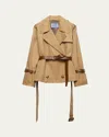 Prada Trench Coat Woman Honey In Miele