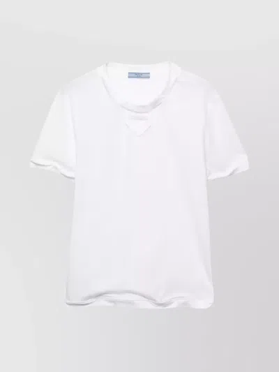 PRADA SHORT SLEEVE CREW NECK TOP DESIGN