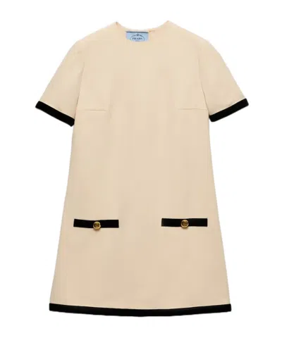PRADA PRADA SHORT SLEEVED CREWNECK MINI DRESS