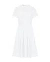 Prada Floral Jacquard Midi Dress In White