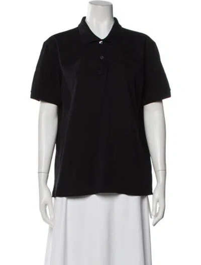 Pre-owned Prada Short Sleeve Polo In Black