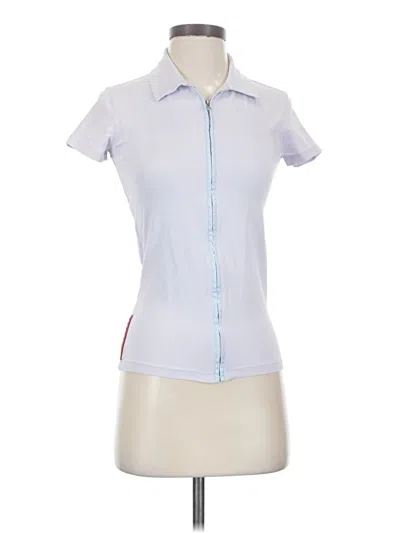 Pre-owned Prada Short Sleeve Polo Shirt In Blue