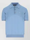 Prada Light Blue None Solid Shirt Collar Polo In Blue
