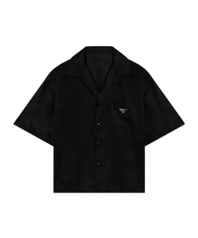 PRADA PRADA TRIANGLE-LOGO SHORT-SLEEVED SHIRT