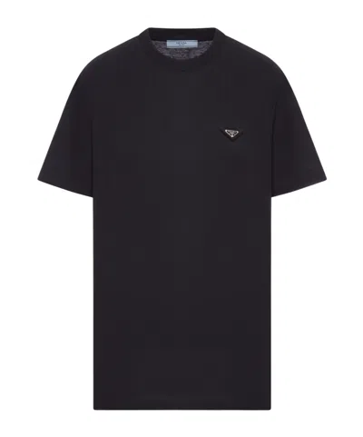 Prada Short Sleeve T-shirt In Black