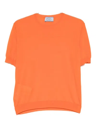 Prada Short-sleeve T-shirt In Orange