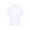Prada Cotton Shirt With Short Sleeves And Pockets In White