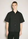 Prada Short-sleeved Bowling Shirt In Black