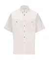 Prada Short-sleeved Button-up Shirt In Pink