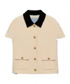 Prada Velvet-collar Jacket In Nude