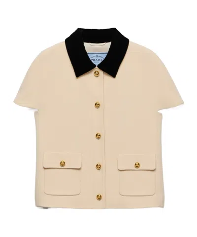 PRADA SABLÉ COMPACT SHORT-SLEEVED JACKET