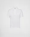 Prada Logo Patch Polo Shirt In White