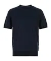 Prada Short-sleeved Crewneck Jumper In Blue