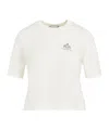 Prada Women Crop Logo Print T-shirt In White