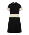Prada Short-sleeved Knitted Dress In Black