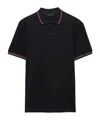 Prada Short-sleeved Piqué Polo Shirt In Black