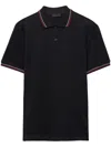 Prada Short-sleeved Piqué Polo Shirt In Black