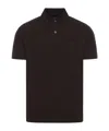 Prada Dark Brown Cotton Piquet Polo Shirt In Brown